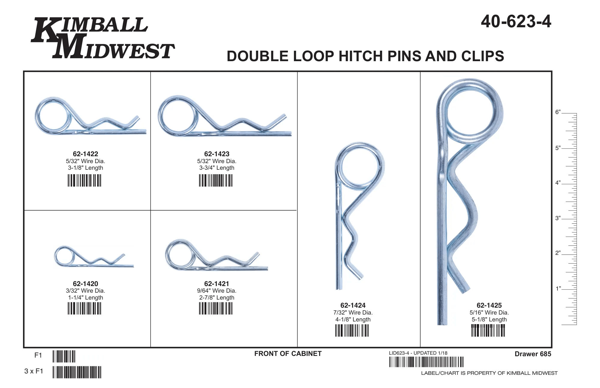 Double Loop Hitch Pin Clip Assortment