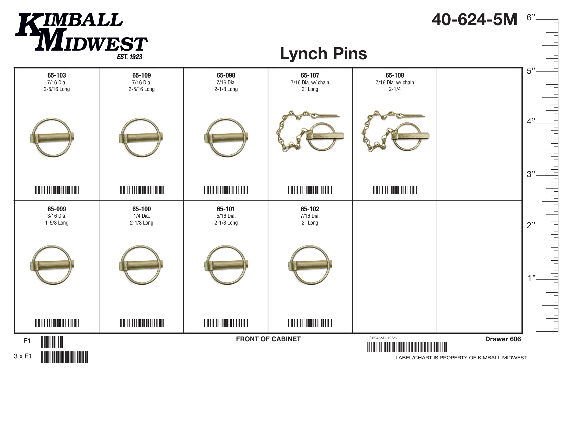Yellow Dichromate (SAE) Lynch Pin Mobile Storage Solution Assortment