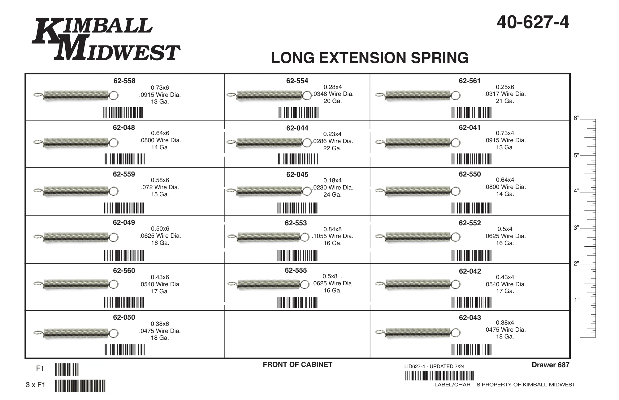 4" - 6" Extension Spring Assortment