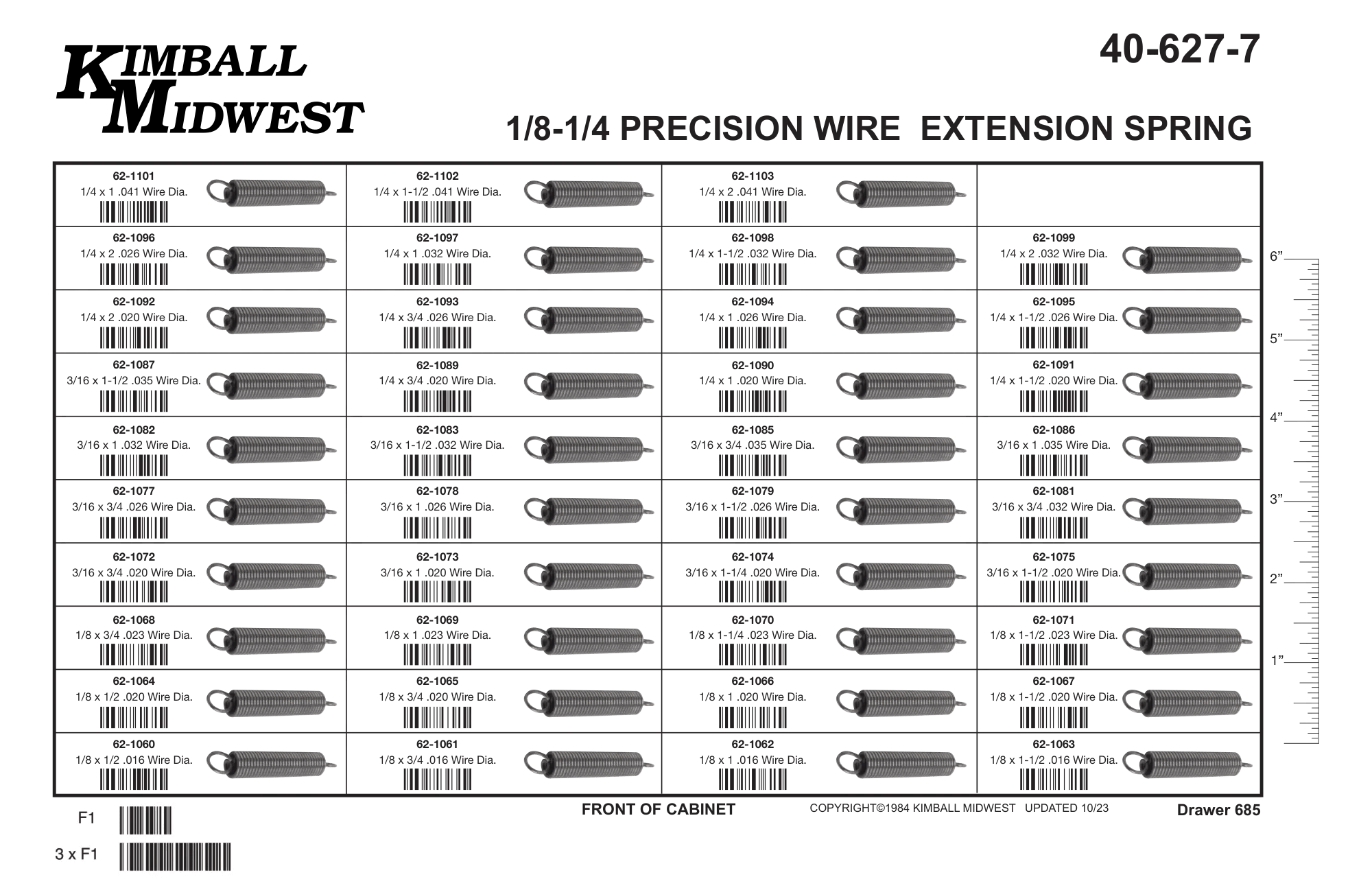 1/8" - 1/4" Precision Extension Spring Assortment