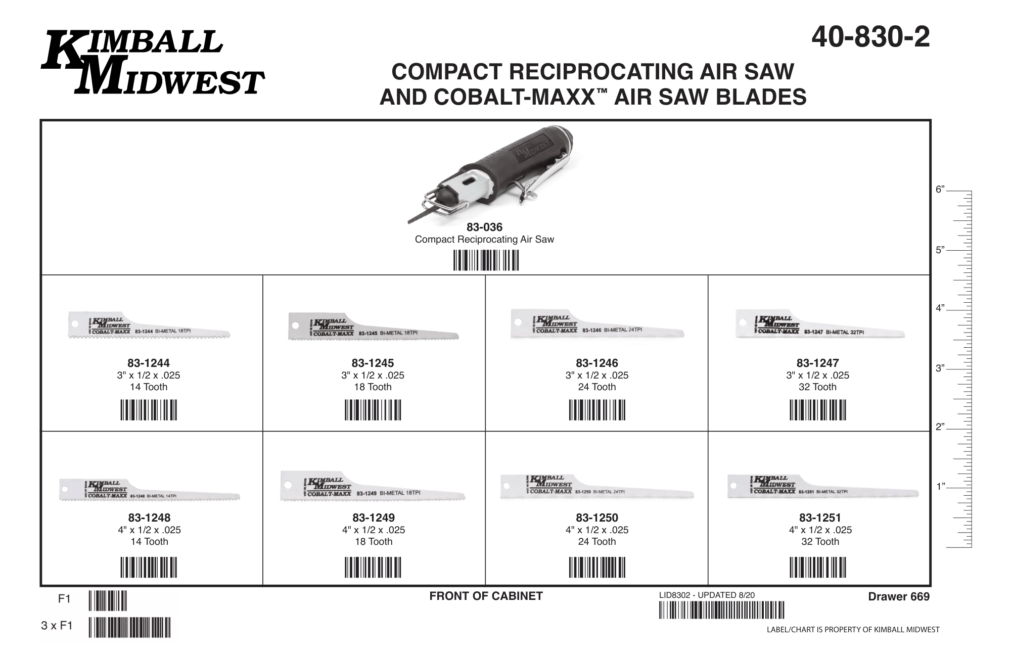 Compact Reciprocating Air Saw and Cobalt-Maxx™ Air Saw Blade Assortment