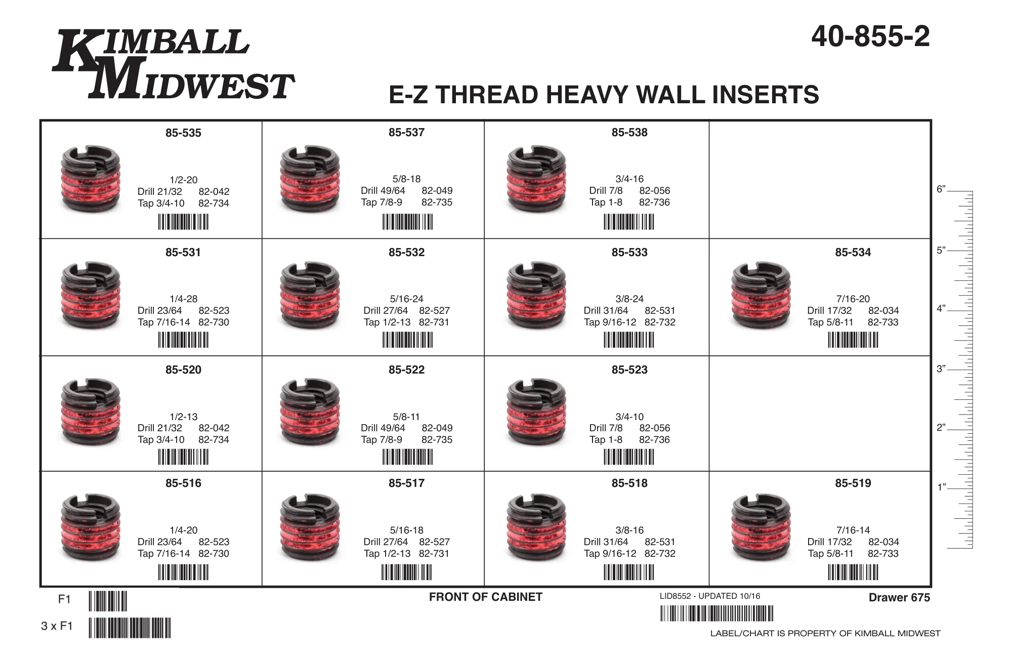 E-Z Thread (USS & SAE) Heavy Wall Thread Repair Insert Assortment (1/4" - 3/4")