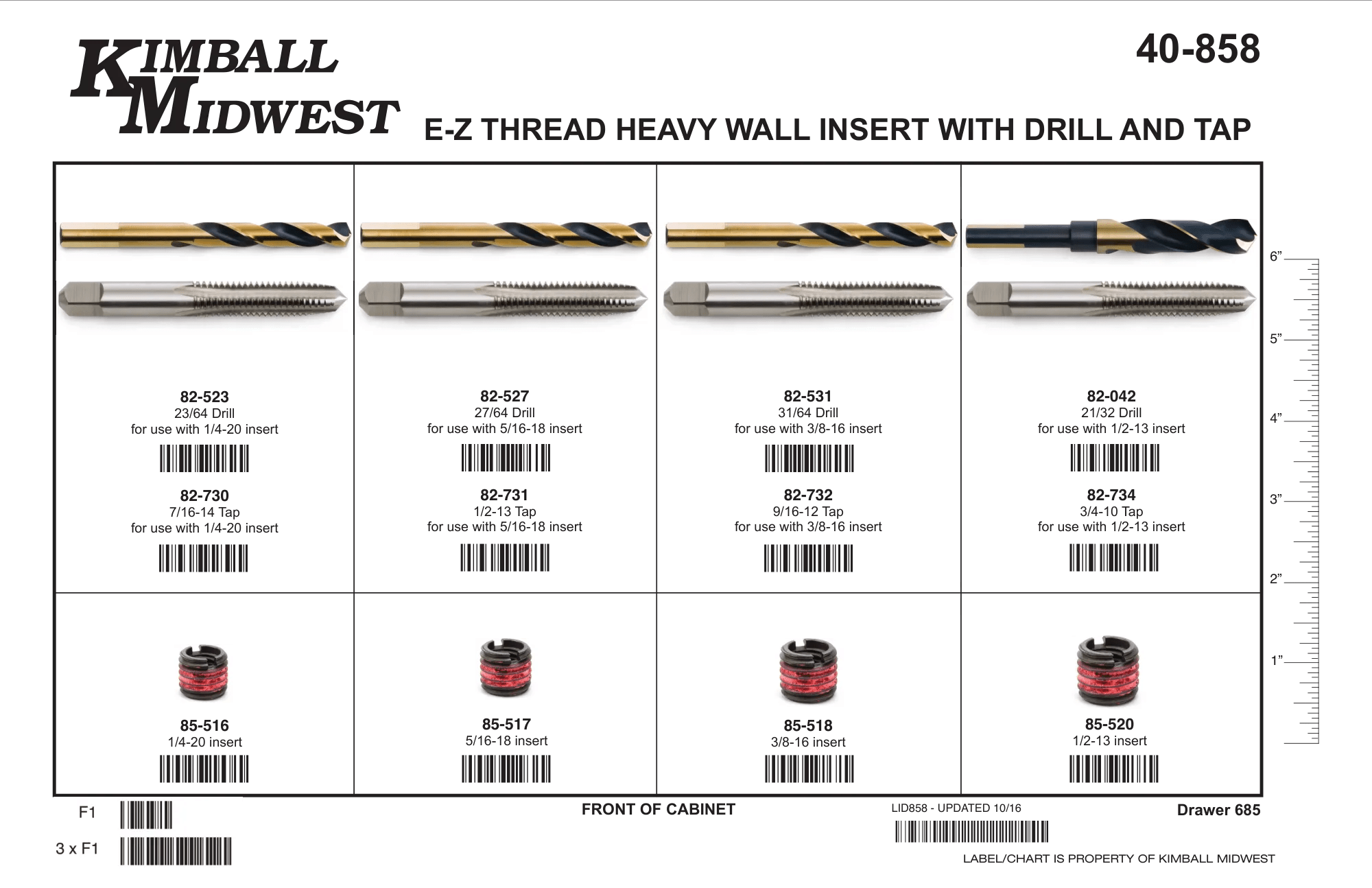 E-Z Thread Heavy Wall Thread Repair Insert Assortment (1/4"-20 - 1/2"-13)