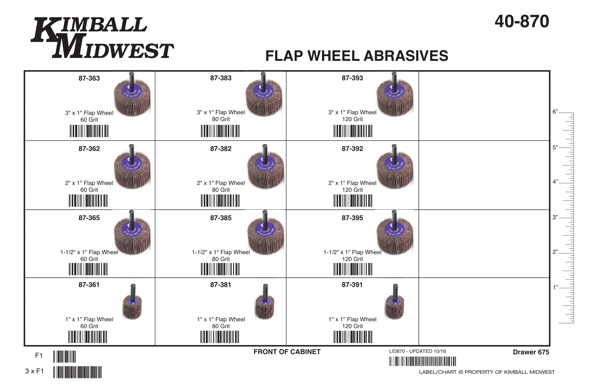 60 - 120 Grit Flap Wheel Assortment