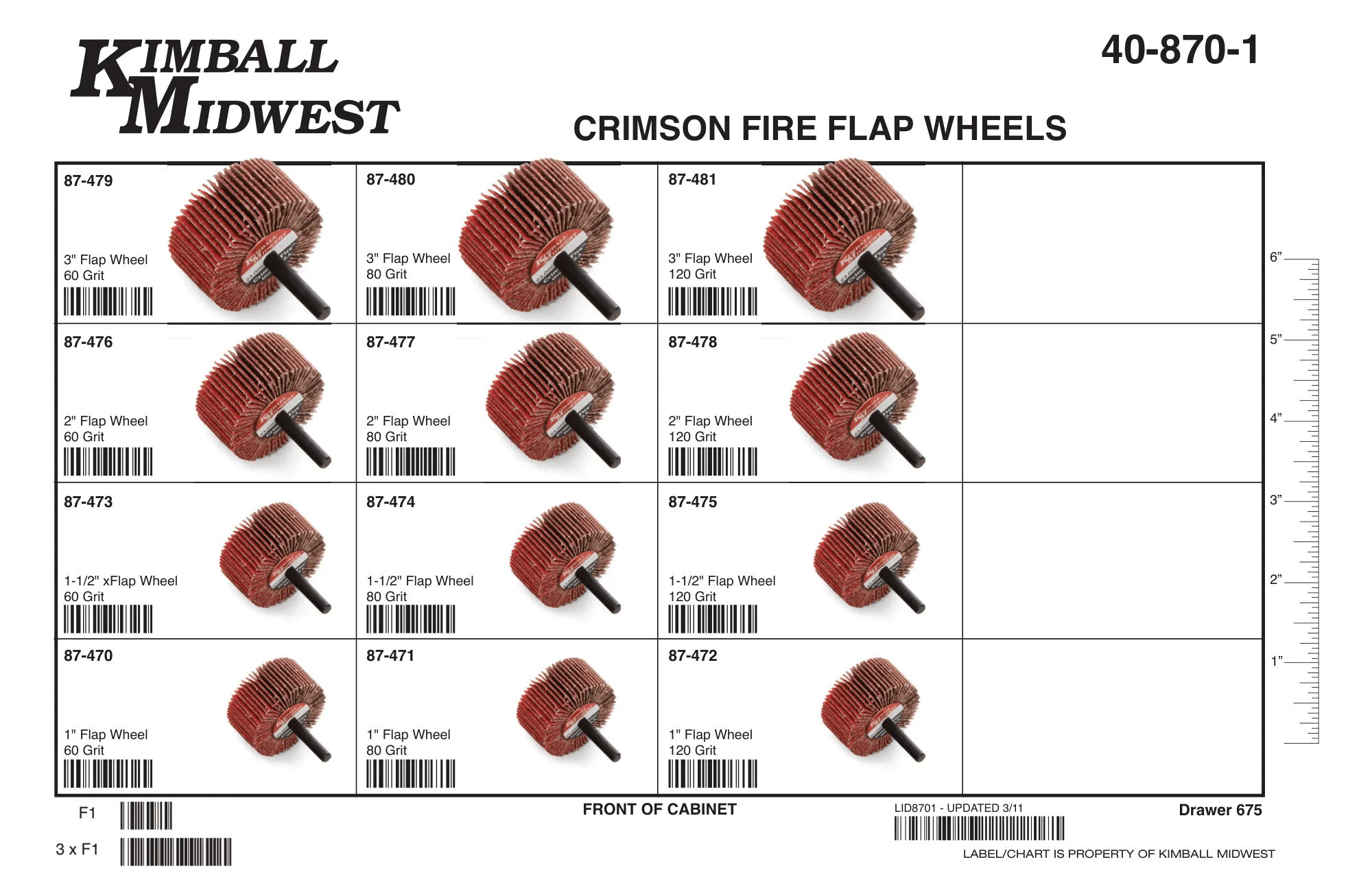 Grit Crimson-Fire™ Flap Wheels Assortment