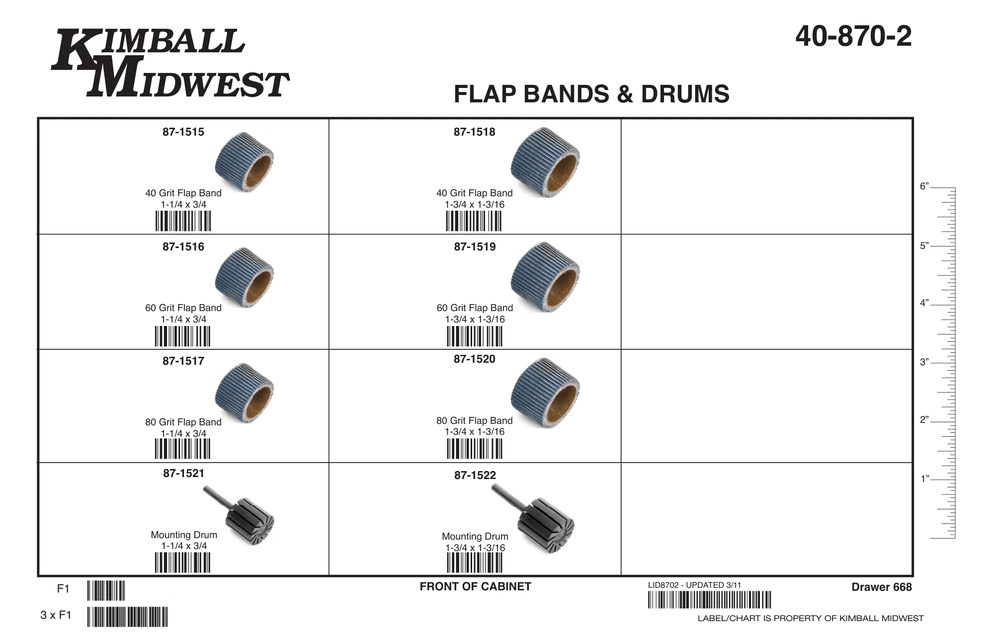 40 - 80 Grit Zirconia Flap Band Assortment