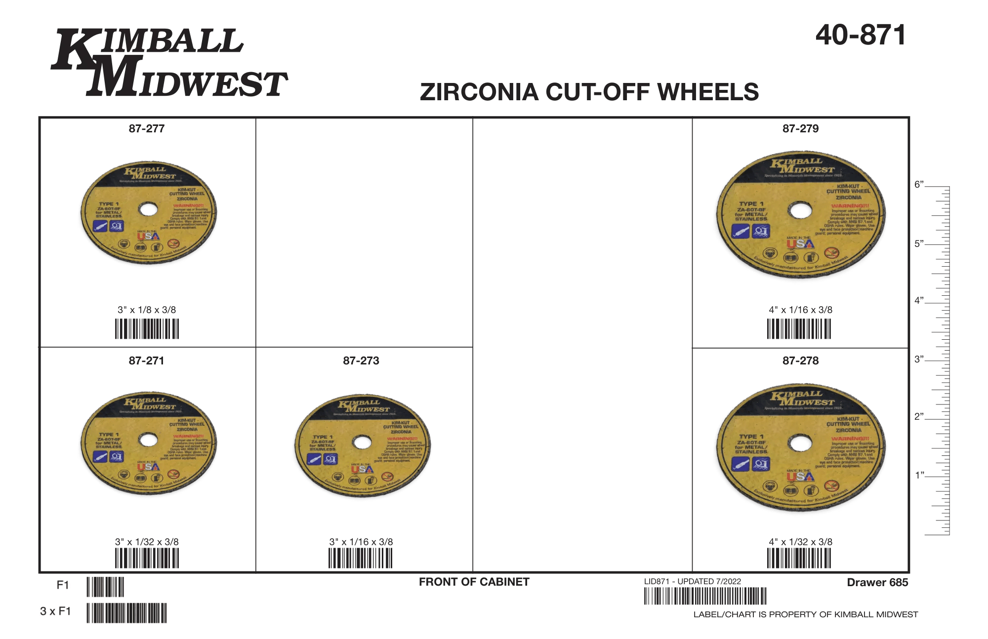Kim-Kut™ Zirconia Cut-Off Wheels Assortment
