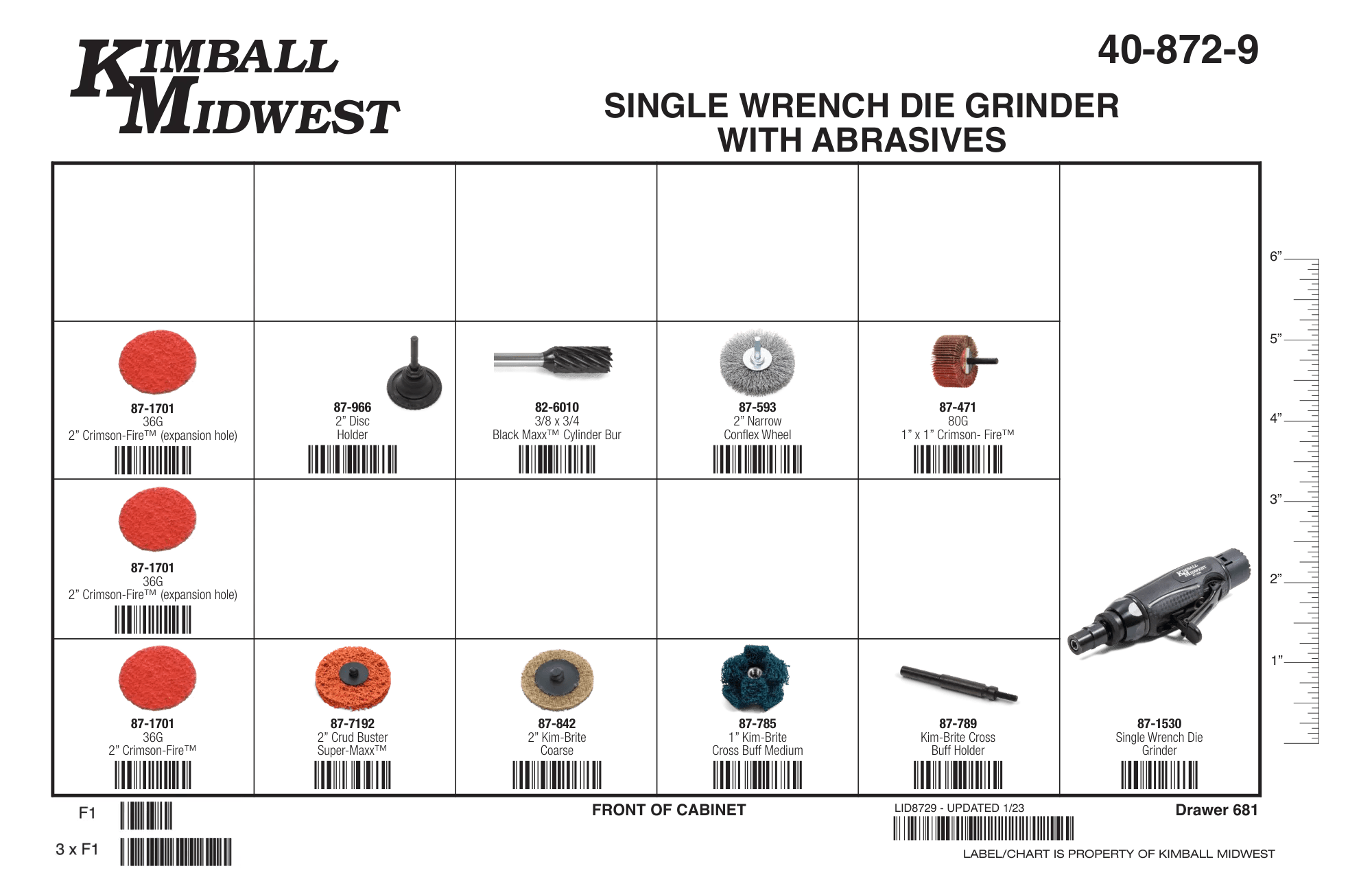 Single Wrench Die Grinder with Abrasives Assortment