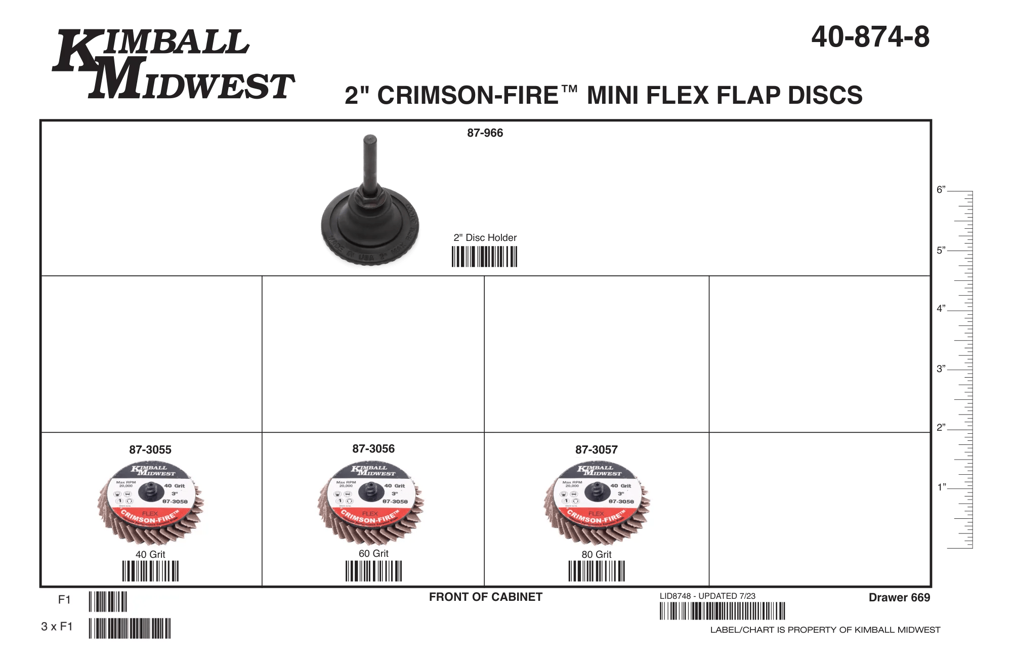 2" Crimson-Fire™ Mini-Flap Disc Assortment