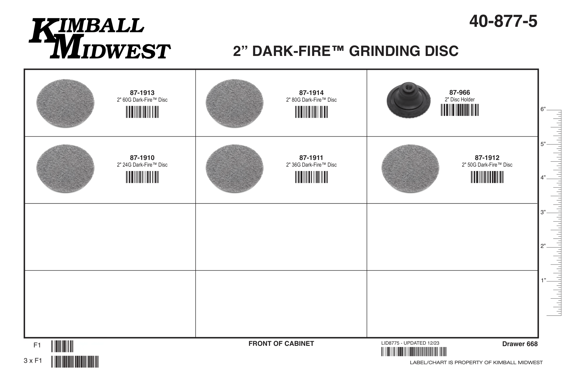 Dark-Fire™ Grinding Disc Drawer Assortments