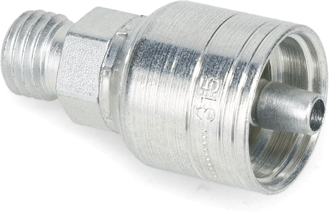 1/4" x 6 mm Male DIN (Light) Universal Seat Rigid Hose End - Weatherhead Z Series