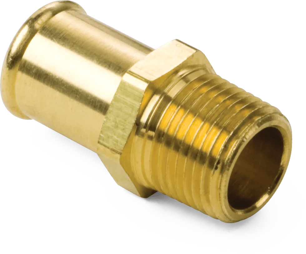 3/4" x 1/2" Male Pipe Rigid Fuel Hose Connector - 2 Pack