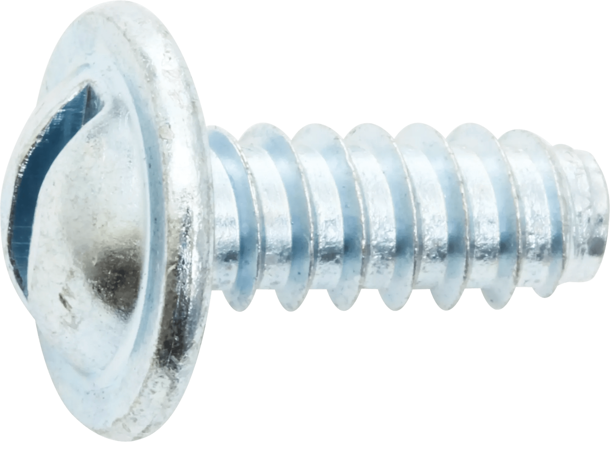 1/4" x 5/8" Slotted Round Washer Head License Plate Screw - 100 Pack