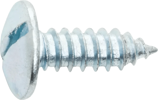 1/4" x 3/4" Slotted Round Truss Head License Plate Screw - 50 Pack