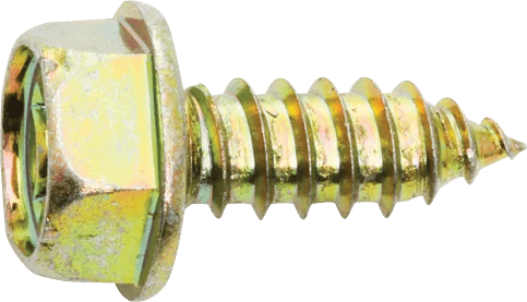 M6 x 16mm Indented Phillips Hex Washer Head License Plate Screw - 50 Pack