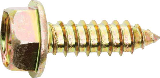 M6 x 20mm Indented Phillips Hex Washer Head License Plate Screw - 50 Pack