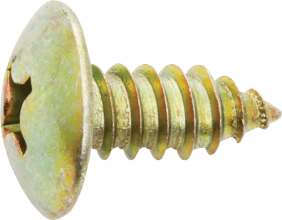 M6 x 15mm Phillips Truss Head License Plate Screw - 50 Pack