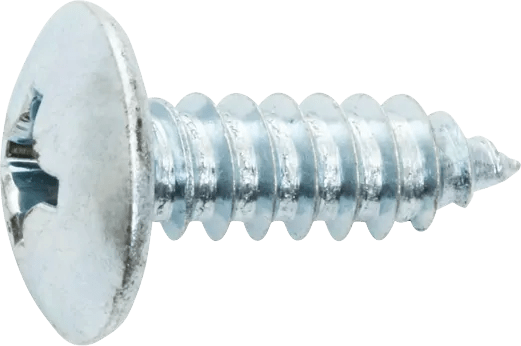 #14 x 3/4" Phillips Round Head Truss Head License Plate Screw - 100 Pack