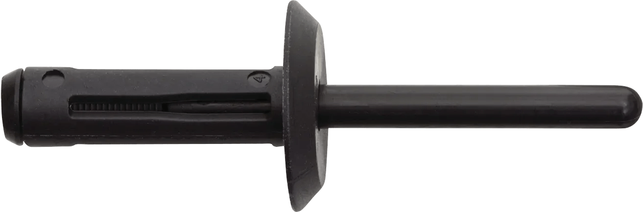 7mm x 24mm Black Nylon Automotive Rivet - 25 Pack