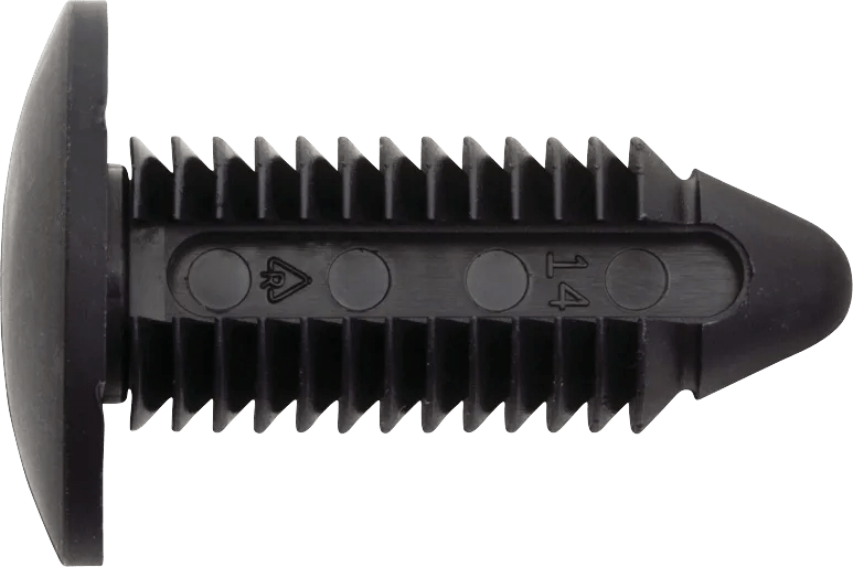 11mm x 28mm Black Nylon Bumper Fascia Retainer - 50 Pack