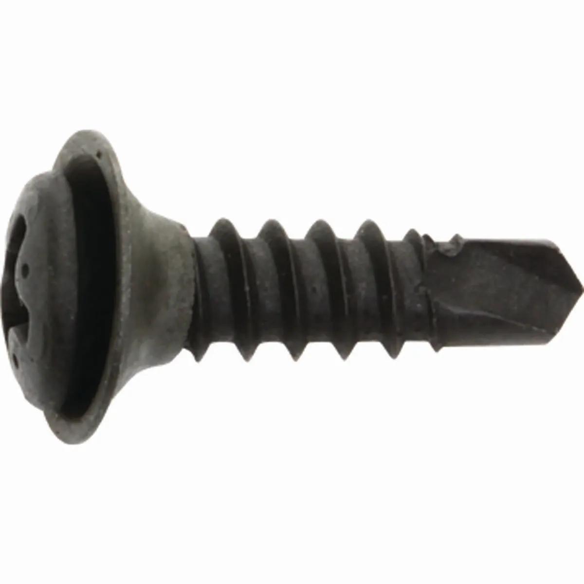 #8 x 5/8" Phillips Oval Head SEMS Finishing Screw with Flush Washer - 50 Pack