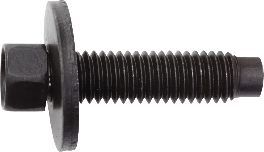 M8 x 30mm Indented Hex Washer Head Bolt with Loose Washer - 25 Pack