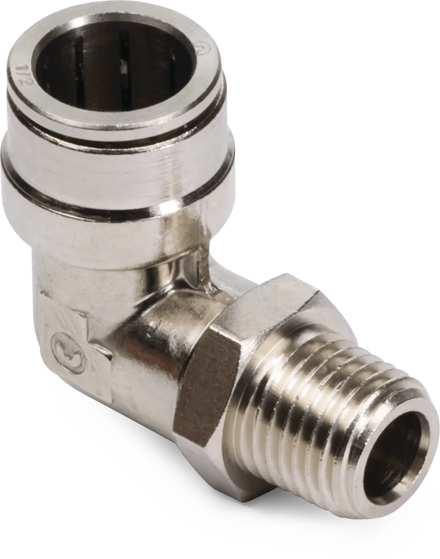 1/4" x 1/4" Push-Connect Male Elbow Swivel