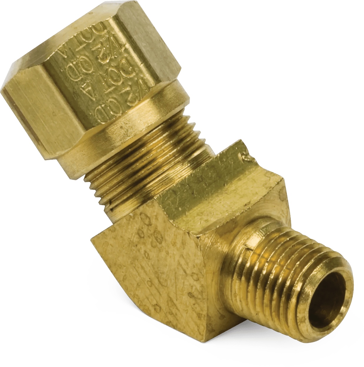 3/8" x 1/4" 45° Male Elbow for Nylon Air Brakes - 2 Pack