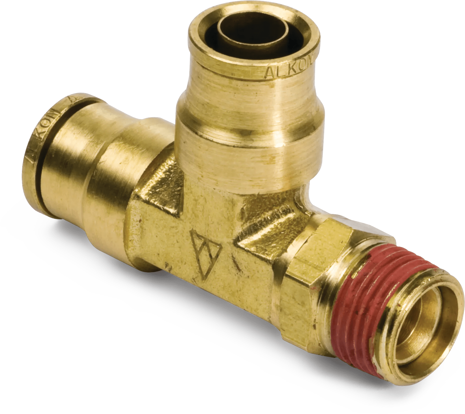 1/2" x 1/2" DOT Push-In Air Brake Male Run Swivel Tee