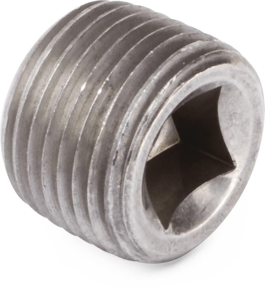 1-1/4" Class 150 Galvanized Pipe Square Recessed Pipe Plug