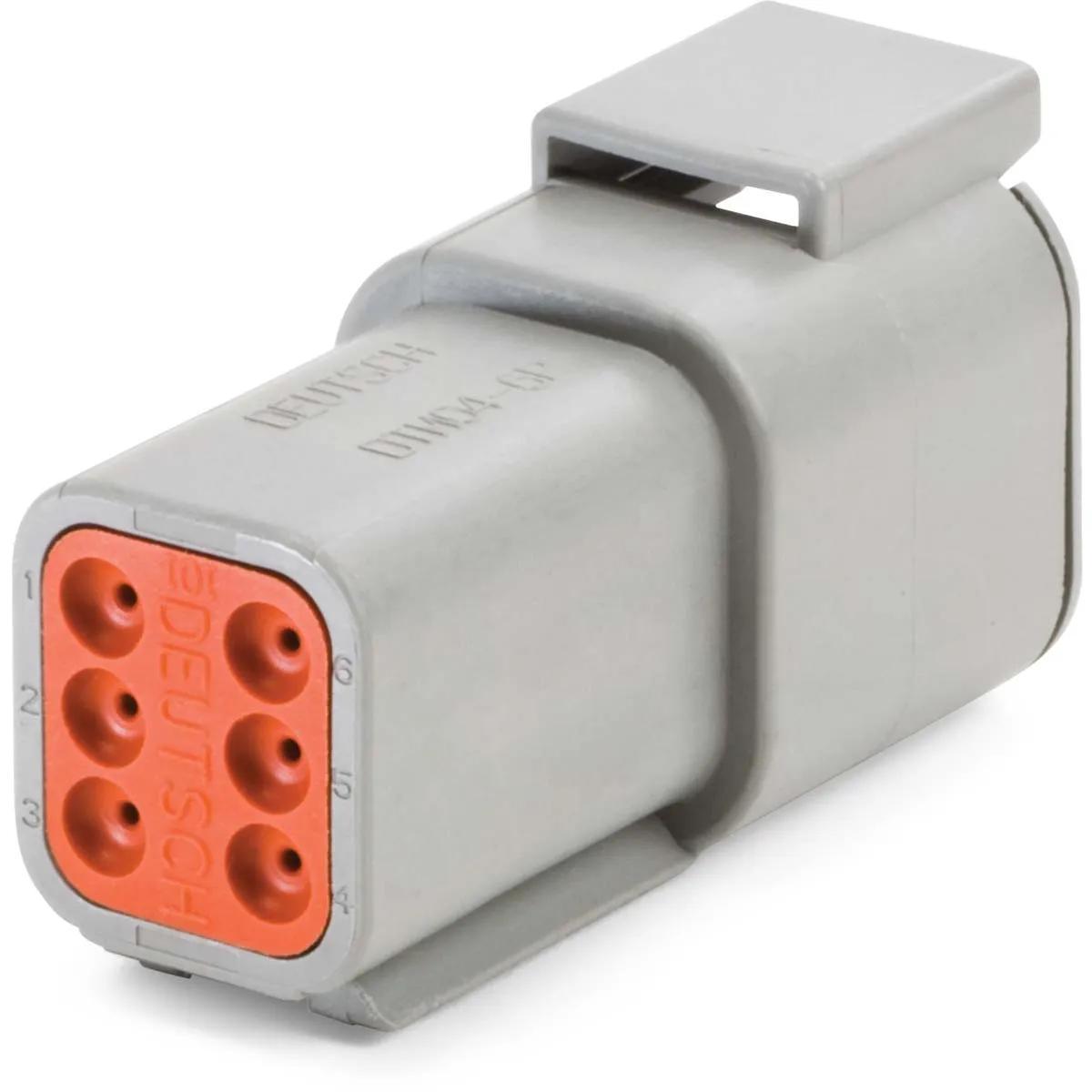 Deutsch DTM Series Housing - 6 Pin Receptacle - 2 Pack