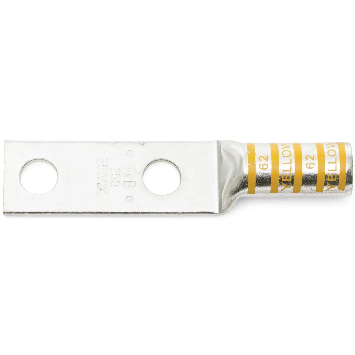 250 KCMIL, 1/2" Stud Yellow T&B Industrial Double Hole Lug