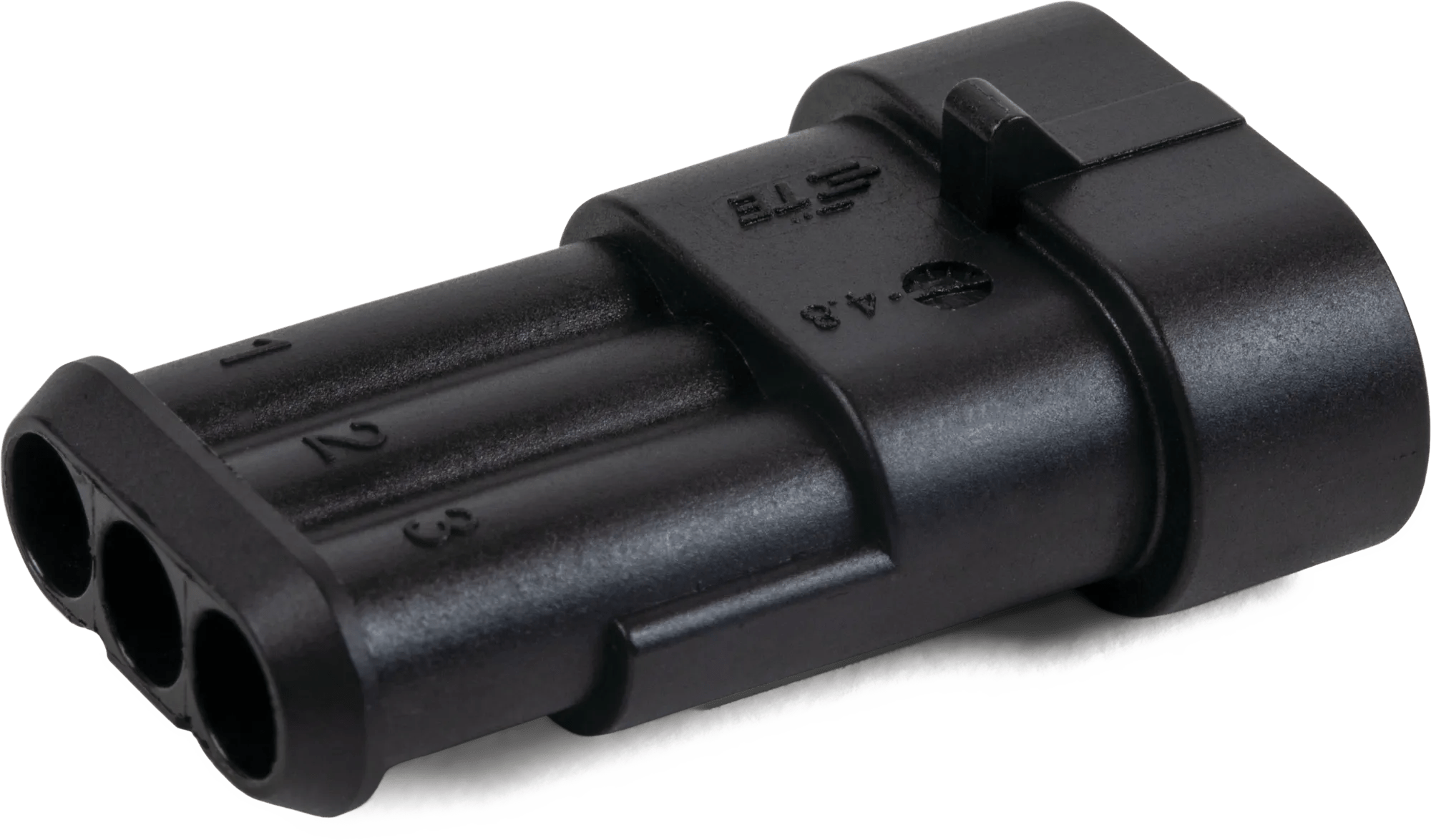 Male 3 Wire AMP SUPERSEAL 1.5 Connector Housing - 5 Pack