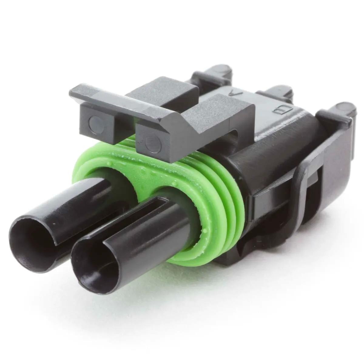 Weatherpack 2 Terminal Male Flat Tower Connector Body Shell