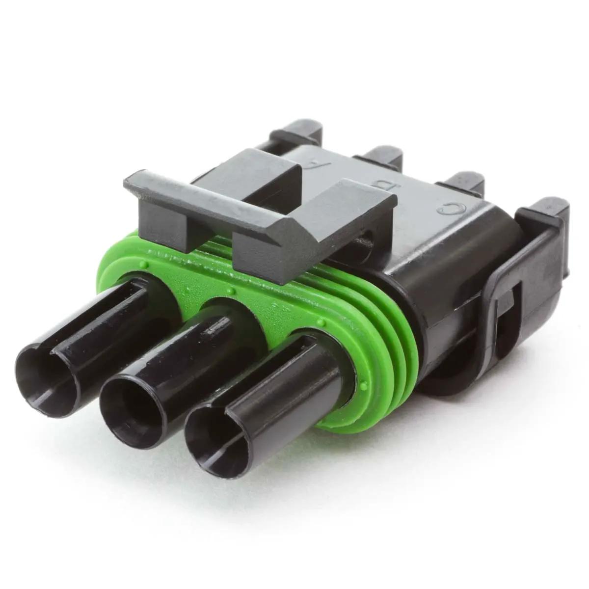 Weatherpack 3 Terminal Male Flat Tower Connector Body Shell