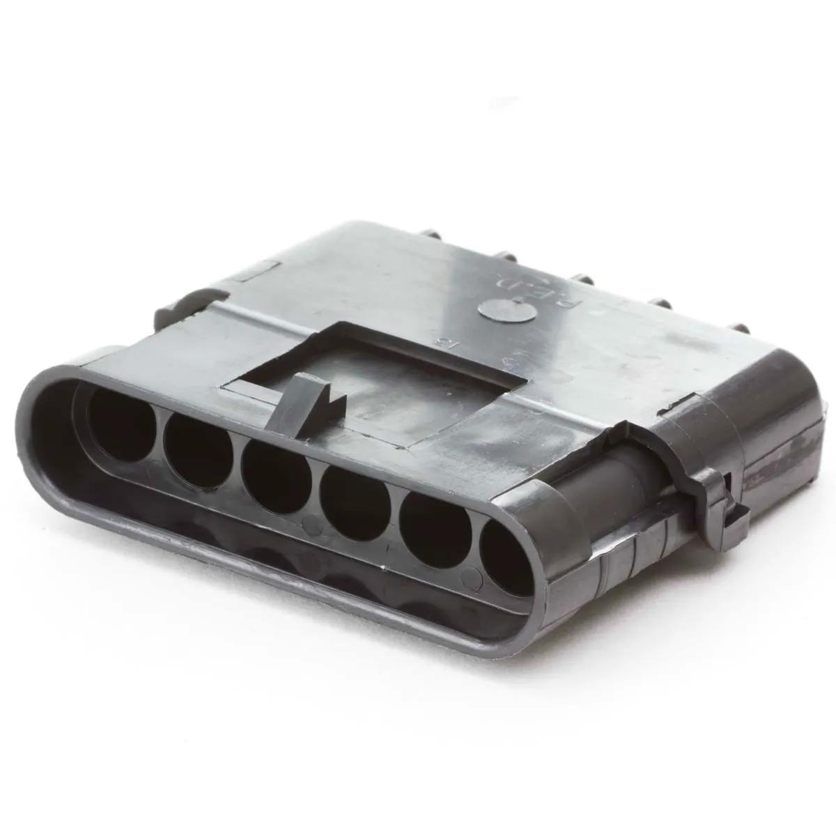 Weatherpack 6 Terminal Female Flat Tower Connector Body Shell - 5 Pack