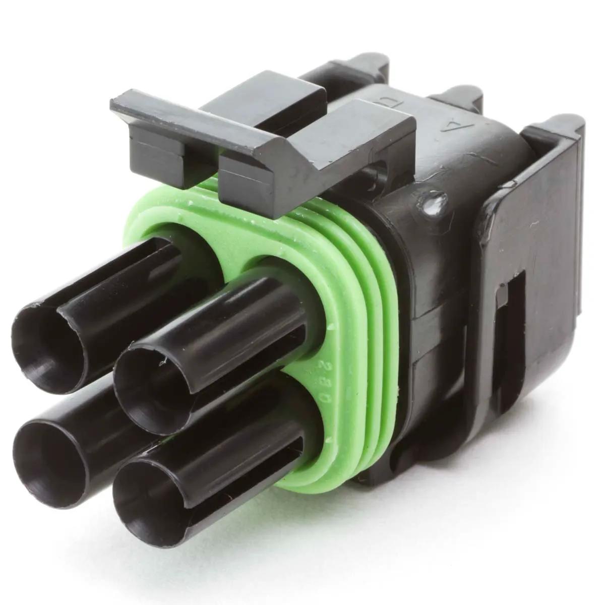 Weatherpack 4 Terminal Male Square Tower Connector Body Shell