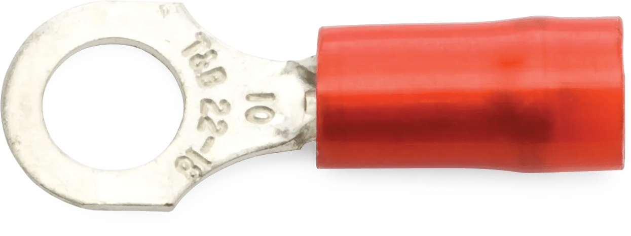 22 - 18 AWG Red #10 Nylon Insulated Sta-Kon® Ring Terminal - 50 Pack