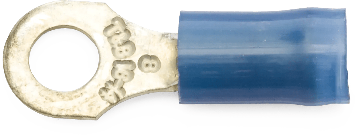 16 - 14 AWG Blue #8 Nylon Insulated Sta-Kon® Ring Terminal - 50 Pack