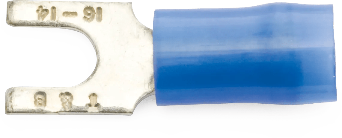 16 - 14 AWG Blue #6 Nylon Insulated Sta-Kon® Fork Terminal - 50 Pack
