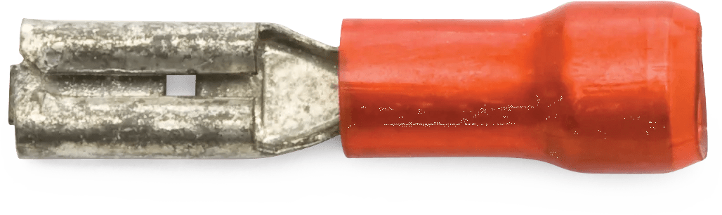 22 - 18 AWG Red Nylon Insulated Sta-Kon® 110 Series Female Quick Slide Terminal - 50 Pack
