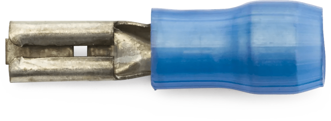 16 - 14 AWG Blue Nylon Insulated Sta-Kon® 110 Series Female Quick Slide Terminal - 50 Pack