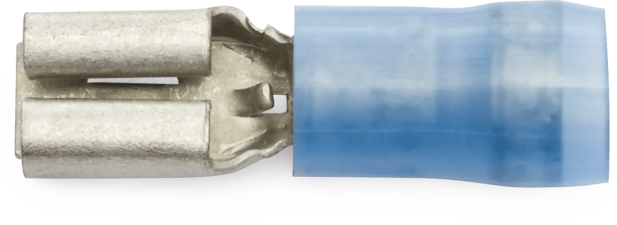 16 - 14 AWG Blue Nylon Insulated Sta-Kon® 187 Series Female Quick Slide Terminal - 50 Pack