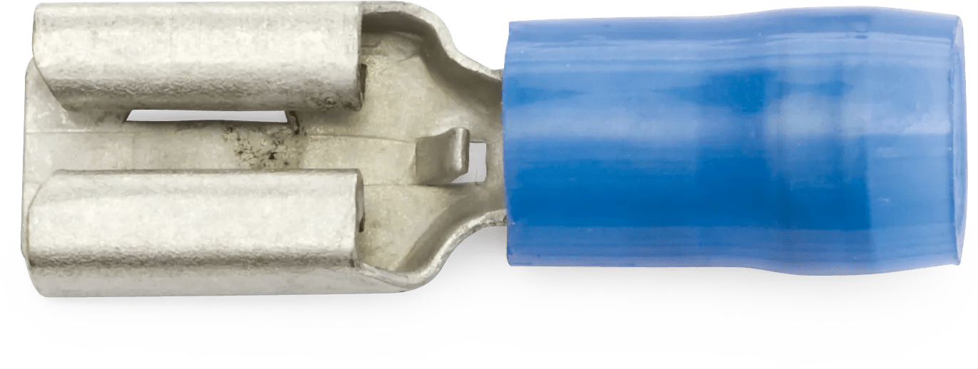 16 - 14 AWG Blue Nylon Insulated Sta-Kon® 250 Series Female Quick Slide Terminal - 50 Pack