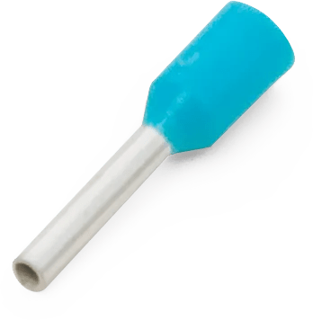 22 AWG Turquoise Insulated Single Wire Ferrule Terminal - 50 Pack