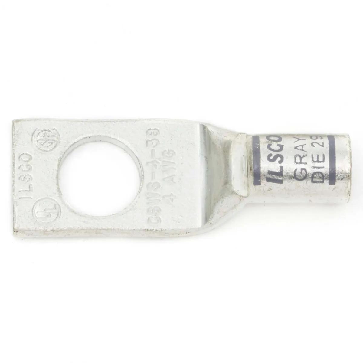 4 AWG, 1/2" Stud Gray Industrial Lug - 5 Pack