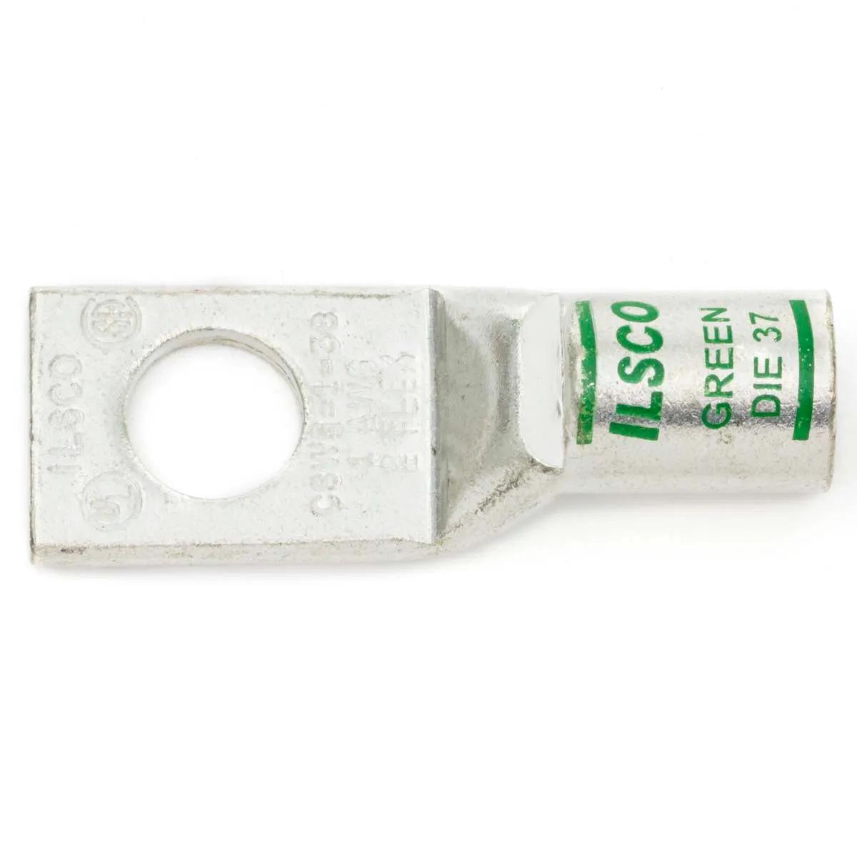 1 AWG, 3/8" Stud Green Industrial Lug - 5 Pack