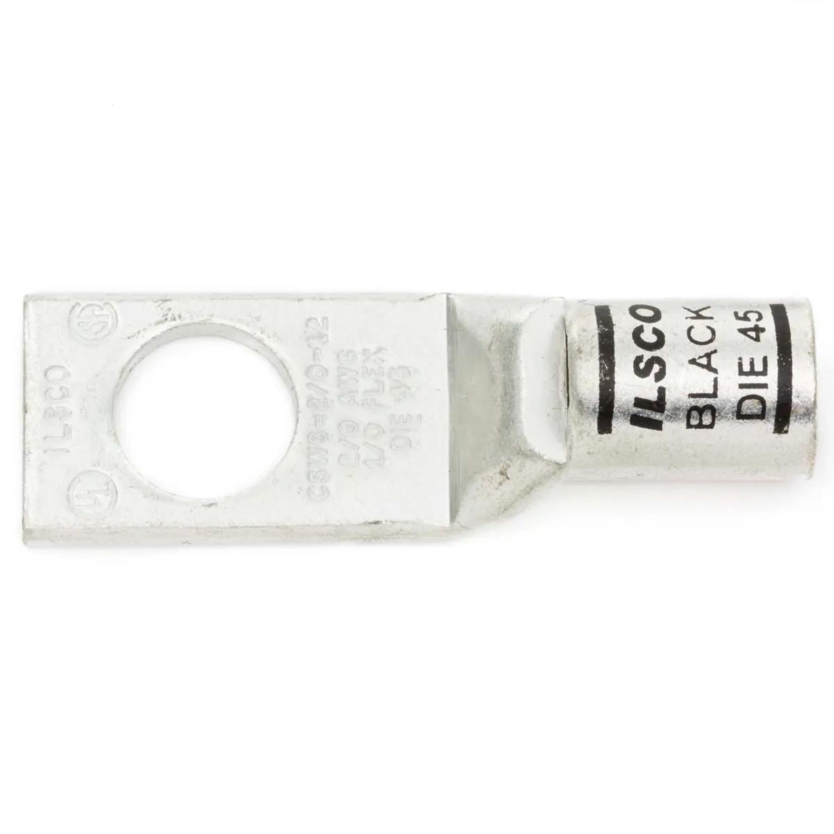 2/0 AWG, 1/2" Stud Black Industrial Lug - 5 Pack