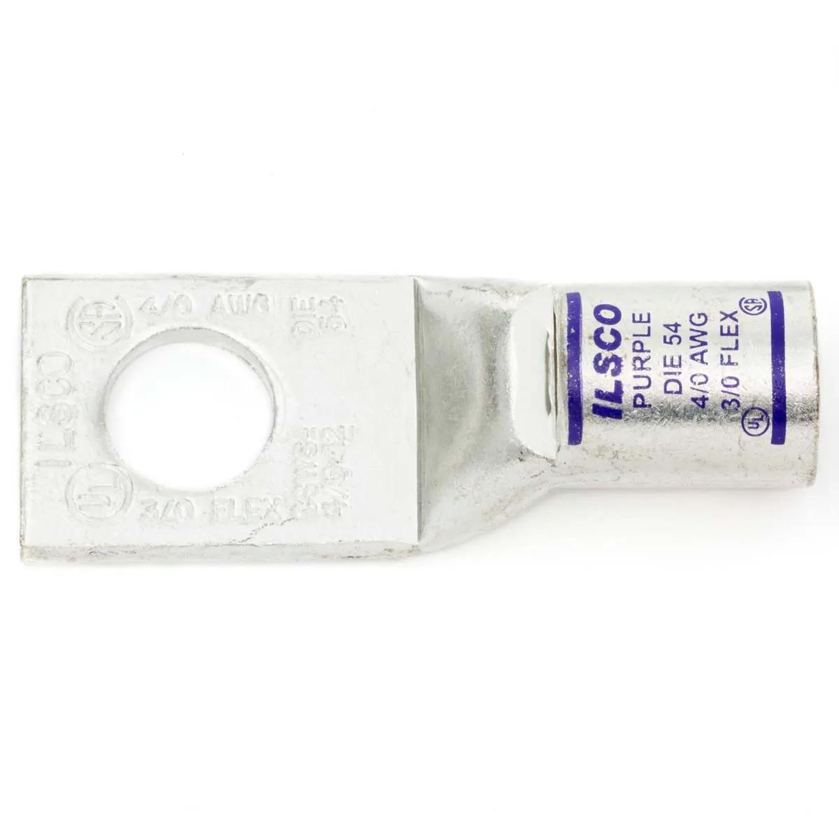 4/0 AWG, 1/2" Stud Purple Industrial Lug - 3 Pack