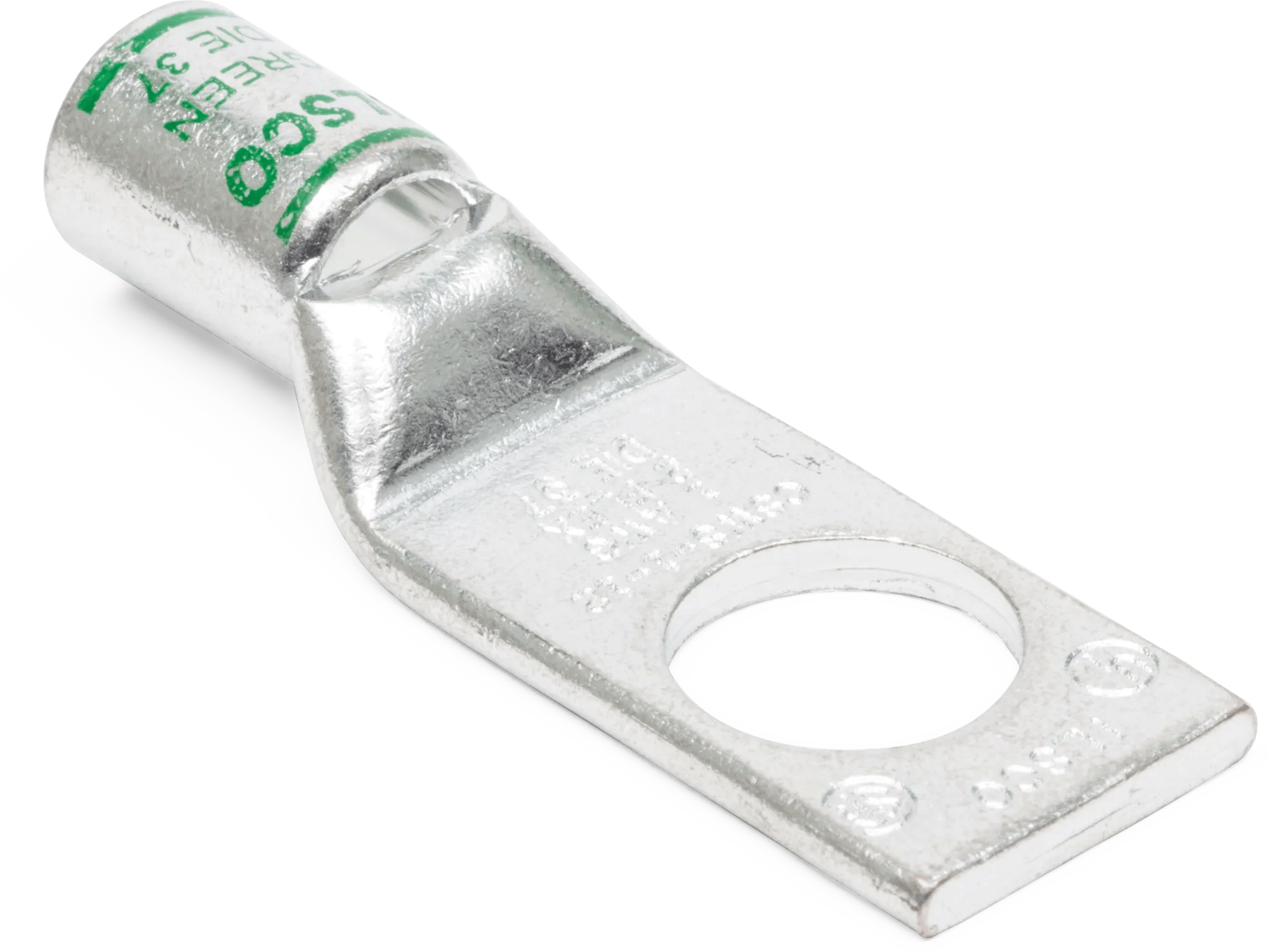 1 AWG, 1/2" Stud Green Industrial Lug - 5 Pack